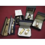 Avia quartz wrist watch in gold plated case on intergrated rice bracelet in original box, similar