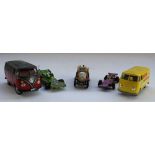 Collection of various Matchbox, Corgi, Hot Wheels, etc diecast cars and trucks including Corgi