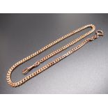 14ct yellow gold curb link necklace, L47cm, stamped 585, 38.0g