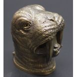 Brass vesta in the shape of a walrus head, 63.6g, H5cm