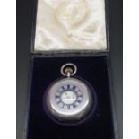 Retailed by Frengley Bros Ltd, Dublin, Edwardian silver cased keyless half hunter pocket watch.