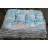 Pallet containing a large quantity of rock salt in individual 4kg bags