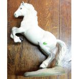 Beswick model of rearing Welsh Cob, in grey colourway with original Beswick label, model no. 1014