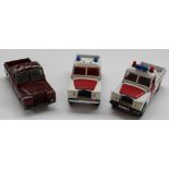 Collection of Dinky and Corgi diecast Service vehicles including Land Rovers, etc