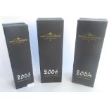 Anthony Cotton Collection - Three boxed Moet & Chandon Grand Vintage Champagne, 2004, 2006, 2008