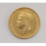 Geo.IV 1829 gold sovereign, 8.0g.