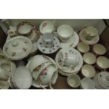 Part Crown Devon Stockholm coffee service, part Coalport Junetime service, etc