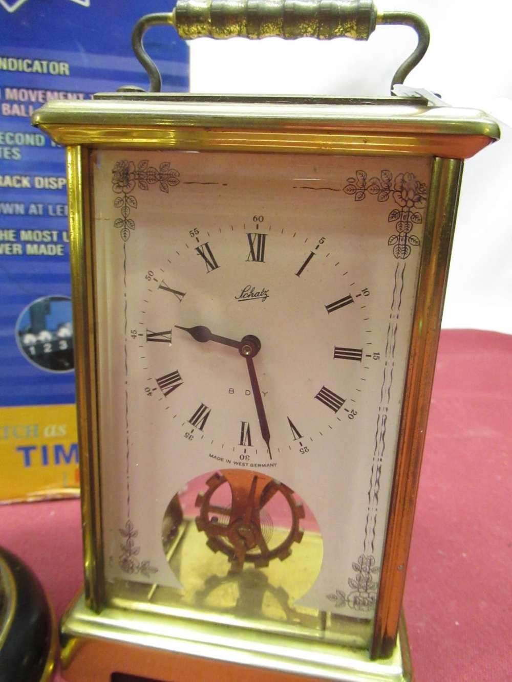 Late C20th Shatz eight-day carriage time piece H16 visible movement (currently working) two other - Bild 5 aus 6