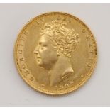 Geo.IV 1827 gold sovereign, 8.0g.