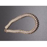 9ct yellow gold bracelet set with brilliant cut diamonds in illusion mounts, stamped 375, L 8.5cm,