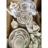 Royal Grafton and Royal Duchess Indian tree pattern tea and dinnerware comprising dinner plates,