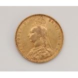 Queen Victoria 1891 gold sovereign, 8.0g.