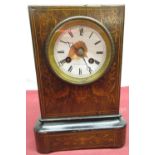 Valery, Paris, C19th French inlaid rosewood carriage clock style mantel clock, inlaid rosewood case,