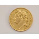 Geo.IV 1824 gold sovereign, 8.0g.