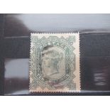 Victoria, ten shillings greenish grey (sg36) used