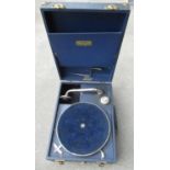 New Universe table top Gramophone, blue finish case
