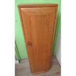 Vintage Blonde wall cabinet with door and three adjustable shelves, W34cm D20cm H117cm