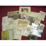 Large amount of vintage newspapers from 1930's, 1950's and earlier, selection of decorative