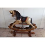 Nick Hancock Collection - Ian Armstrong of Durham laminated wood rocking horse, with real hair