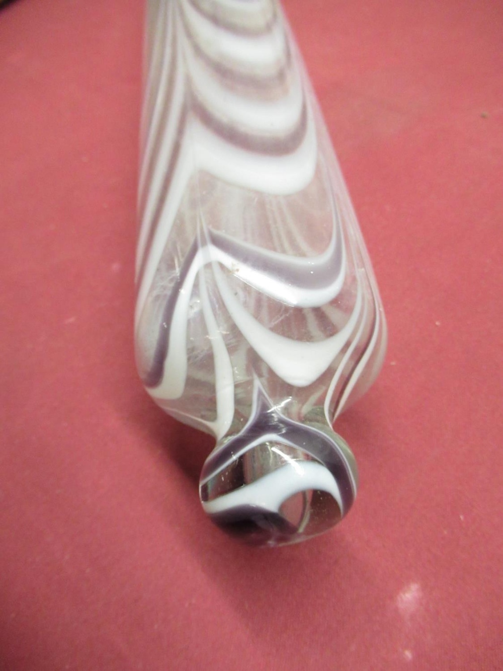 Two Mdina style glass fish, Mdina style glass rolling pin, two glass ships in bottles etc - Image 2 of 3