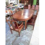 Cheryl Baker Collection - Chinese carved hardwood dining suite comprising: oval extending table,