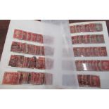 Pocket album of Victoria penny reds, used (qty)