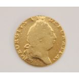 Geo. III 1791 gold spade guinea, with milled edge. 8.1g