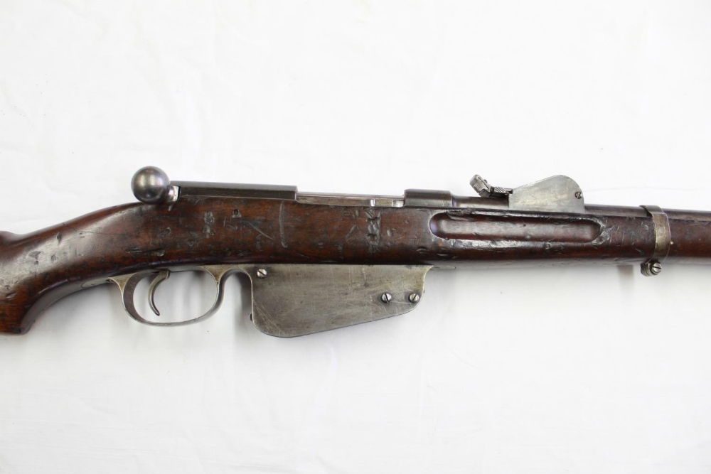Early C20th Mannlicher type bolt action long rifle, with folding ladder sight (RFD only), total - Image 2 of 4