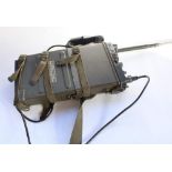 US Military Radio RT-176A/PRC-10 with handset and long antenna on harness (no power from battery