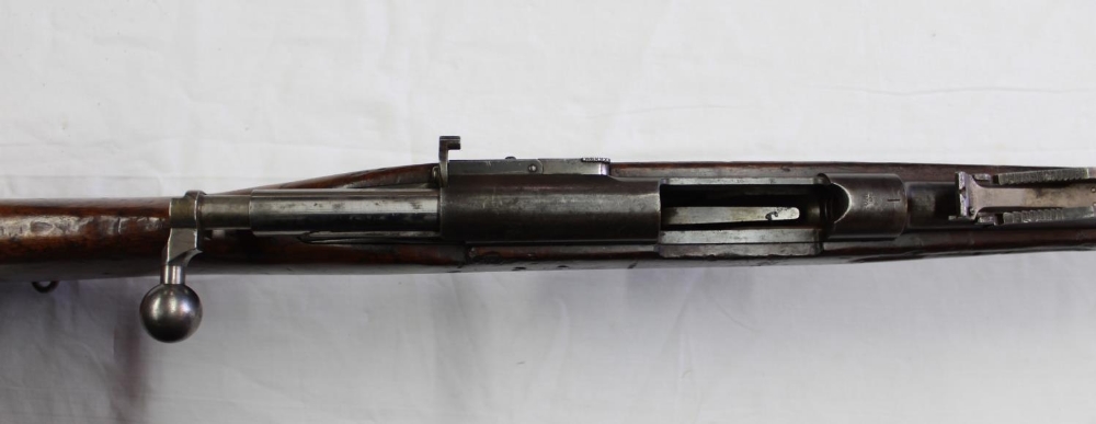 Early C20th Mannlicher type bolt action long rifle, with folding ladder sight (RFD only), total - Image 4 of 4