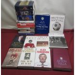 Collection of Football related books, mostly autobiographies, the majority either signed or