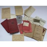 Collection of ephemera related to WWII inc. soldiers service paybook, national ID cards, regular