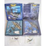 Large collection of built model aircraft, a mix of die-cast and plastic and mostly 1/72 and 1/144.
