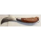 As new Farmers folding knife with wooden slab handles