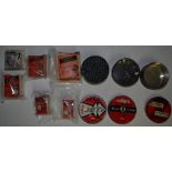 A collection of .177 and .22 airgun pellets including vintage boxed packs and tins from Milbro and