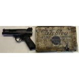 Webley Mark I .22 air pistol, in original box