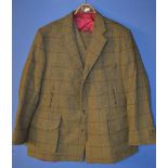 John Brocklehurst tweed jacket, waistcoat and breeks. No size but is large.