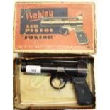 Webley Junior .177 air pistol, with Webley component list, in original box