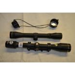 Lesley Rervette 4x40 waterproof telescopic sight with mounts (lacking adjustment lever covers),