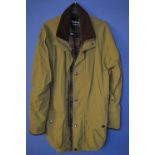 New Barbour "Breathables" green canvas outdoor jacket, colour light green, size small.