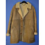 Yorkshire made Daleswear leather/sheepskin jacket. No size, estimate small. Previously worn, very