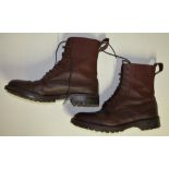 Pair of unused Goodyear Welt leather ankle high walking boots, UK size 10.