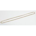 9ct yellow gold flat curb link chain necklace, stamped 375, L48cm, 4.3g