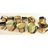 Collection of Royal Doulton large size character jugs (11)