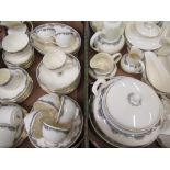 Comprehensive Royal Doulton Albany pattern dinner tea and Coffee ware incl. tureen and cover, two