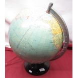 Rath German 1:38600000 scale Political Globe, on circular base, D33cm