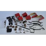 2 disassembled vintage Chad Valley Ubuilda tinplate clockwork Burnett 2 door coupe models. A/F,