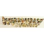 Collection of Royal Doulton small character jugs and small selection of Tony Wood miniature