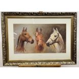 After S.L. Crawford (British Contemporary); 'We Three Kings' head and neck portraits of Red Rum,