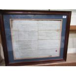 Whitby related Victorian ships sale transaction, framed